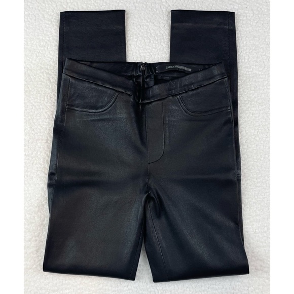 ZADIG & VOLTAIRE • Pharly Black Lamb Leather Stretch Skinny Pants - Picture 6 of 16